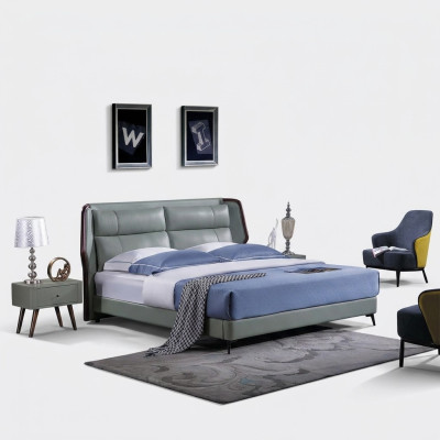 Bed 2x Nightstands 3-piece. Italian Furniture Bedroom Beds Wood New Set