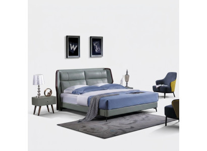 Bed 2x Nightstands 3-piece. Italian Furniture Bedroom Beds Wood New Set