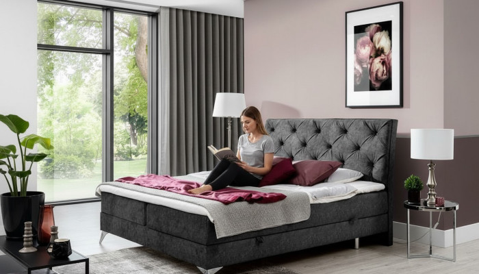 Bed textiel bekleding dubbel design barok moderne stijl Chesterfield bedden hotel