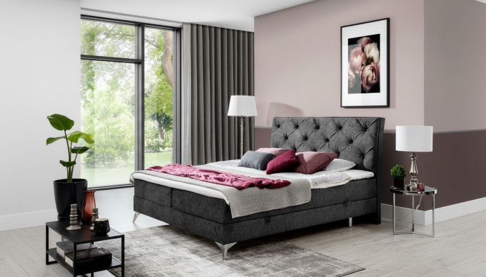 Bed textiel bekleding dubbel design barok moderne stijl Chesterfield bedden hotel