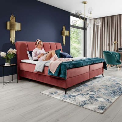 Polsterontwerp Bed Luxe Dubbel Hotelbedden Tweepersoons Slaapkamer Textiel 180x200cm