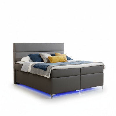 Boxspring bed Tweepersoons bed Lederen bedden Gestoffeerd Slaapkamer meubilair 180x200