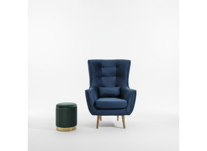 Fauteuil Club Lounge Ontwerper Leuning Stoel Gestoffeerde Bank 1-Zitter Nieuwe Stoffering