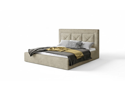 Klassiek bed, moderne stijl, dubbel houten hotelbed van 220x220 voor slaapkamer nieuw.
