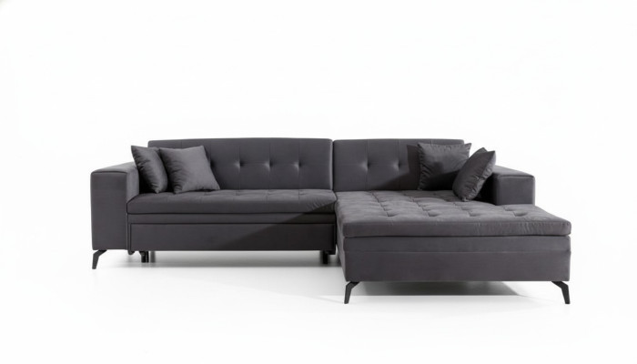 Ontwerp woonlandschap L-vorm hoekbank bank stoffering textiel set sofa hoek nieuw