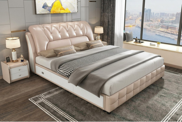 Designerbed met gestoffeerd ontwerp Luxe dubbele hotelbedden 180x200cm