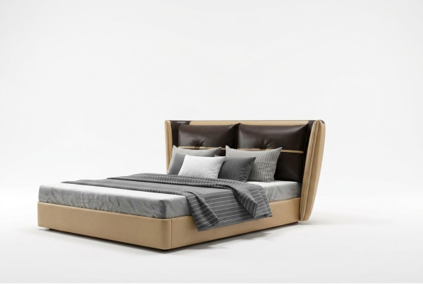Luxe designer hotelbed slaapkamer gestoffeerde bedden tweepersoonsbed