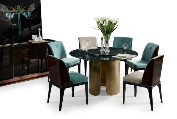Stoelenset Eetkamer Lichtblauwe Stoel 4x Armstoel Modern Design Meubels Luxe Stoelen