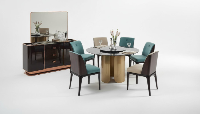 Stoel Blauw Eetkamer Moderne Stoelen Design Meubelen Luxe Ontwerper Inrichting Nieuw