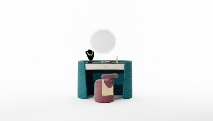 Kaptafel Kruk Slaapkamer Leer Textiel Consoletafels Modern Ontwerp Make-up Nieuw