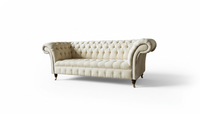 Chesterfield Room Creme Textile New Creative Modern Design Furniture Luxury Sofa