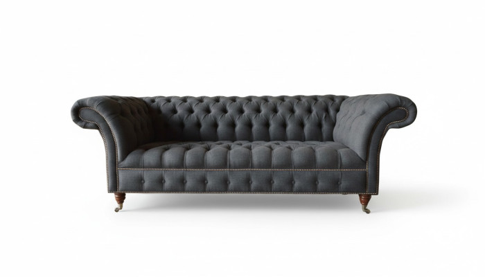 Chesterfield 3-zits Textiel Donkergrijs Modern Design Banken Bank Meubels Ontwerper