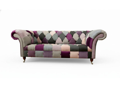 Chesterfield 3-zits Designer meubels Nieuw Modern Ontwerp Textiel Woonkamer Banken
