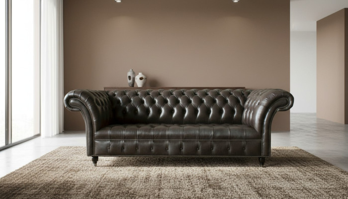 Chesterfield 3-zits moderne designbank van leer xxl zitmeubilair meubels bankstellen