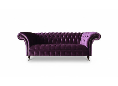 Chesterfield 3-zitsbank Paars Stoffen Design Bank Bekleding Bank Banken Nieuw Textiel