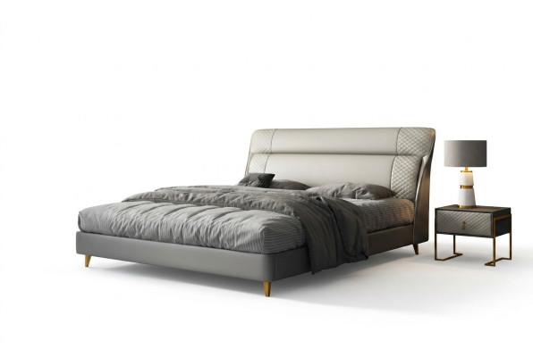 Ontwerp Leren Bed Luxe Gestoffeerde Bedden Dubbel Modern Huwelijk 180x200 Modern Nieuw