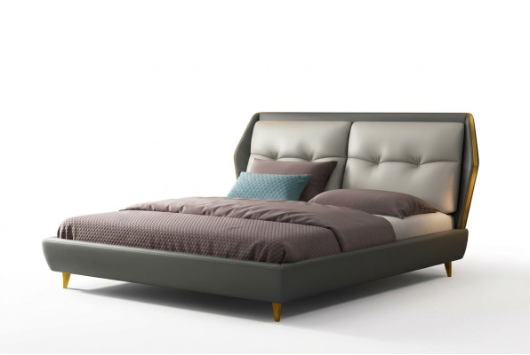 Ontwerp Leren Bed Luxe Gestoffeerde Bedden 180x200 Meubels Slaapkamer