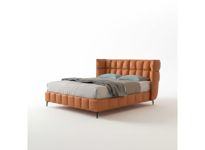 Bed bekleding design luxe hotelbedden tweepersoons 180x200cm leer dubbel.