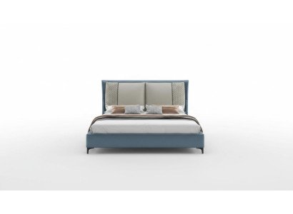 Ontwerper bed slaapkamer bedden textiel leer hotel luxe bekleding fluweel stof.