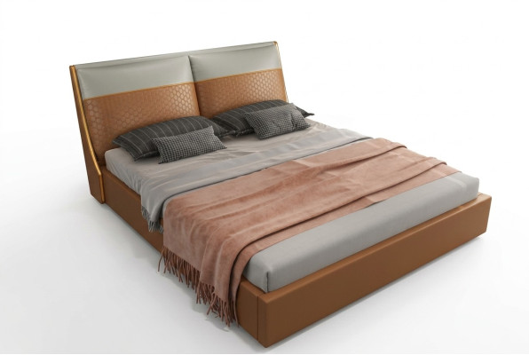 Designerbed Slaapkamer Bedden Textiel Leer Hotel Luxe Bekleding Fluweel Stof