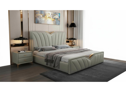 Ontwerpersbed Slaapkamerbedden Leder Hotel Luxe Bekleding Italiaanse Meubels