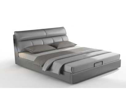 Grijze designer bed slaapkamer bedden textiel leer hotel stoffering