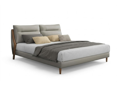 Klassieke luxueuze bedden gestoffeerd in leer textiel Hoogwaardig slaapkamerbed Nieuw