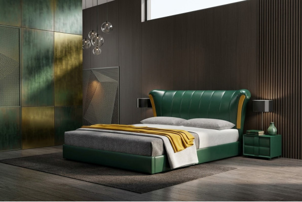 Beddenbekleding Klassiek tweepersoonsbed 180x200cm Houten bedden Slaapkamer