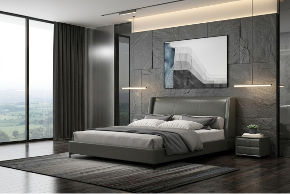 Bedden Bekleding Ontwerp Luxe Dubbele Hotelbedden Huwelijk 180x200cm Slaapkamer Metaal