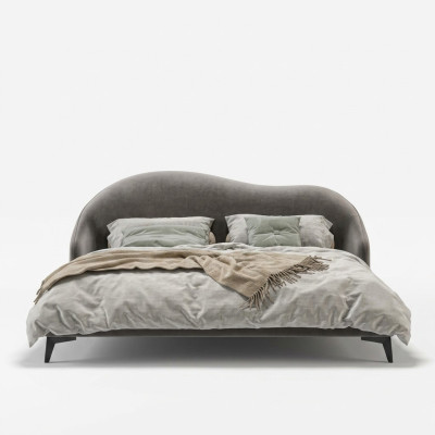 Italiaanse slaapkamermeubelen gestoffeerd tweepersoonsbed design bedden