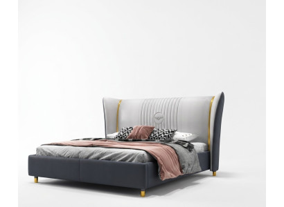 Ontwerper Tweepersoonsbed Bed Hotel Luxe Slaapkamer 150/180x200cm Leer