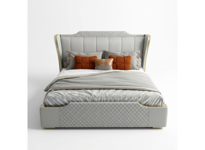 Ontwerper houten bed Luxe meubel Tweepersoonsbed Slaapkamer 180x200cm