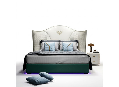 Klassiek bed in barokstijl dubbele bedden slaapkamer 180x200cm.