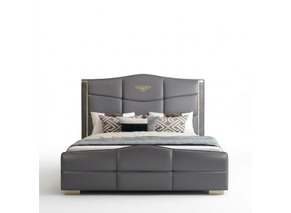 Ontwerp tweepersoonsbed lederen bed bedden bed lederen bekleding Huwelijk 180x200cm