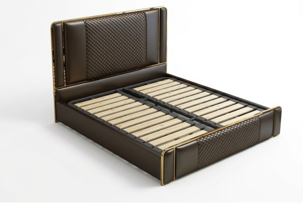 Bed slaapkamerontwerp meubels modern luxe bedden gestoffeerd frame nieuw
