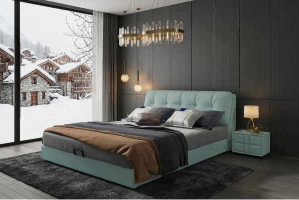 Ontwerper bed 180x200 leer metaal bedden dubbele slaapkamer luxe huwelijk
