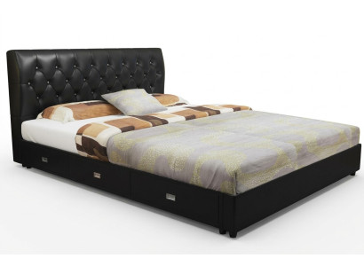 Chesterfield Designer Bed Slaapkamer Textiel Leder Bekleding Italiaans
