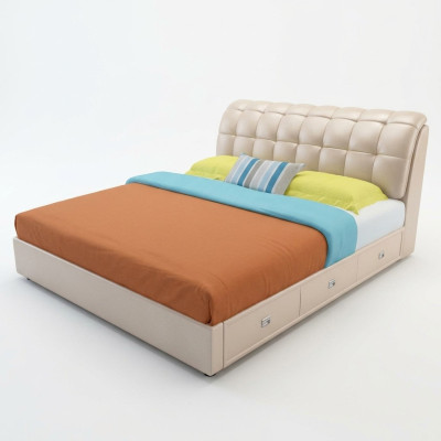 Bed Padding Design Luxury Decor Double Hotel Beds Marriage Bedroom Leather