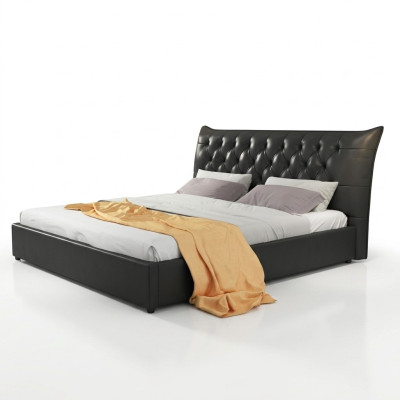 Ontwerper tweepersoonsbed bedden slaapkamer leer luxe hotel bekleding
