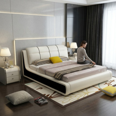 Luxe slaapkamer bed dubbele bedden hout 180x200cm designhotel