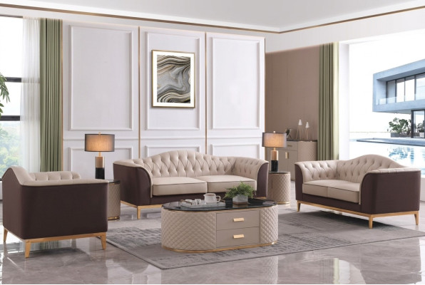 Compleet set bankstel 3+2+1 zitsbank ontwerp bank woonlandschap