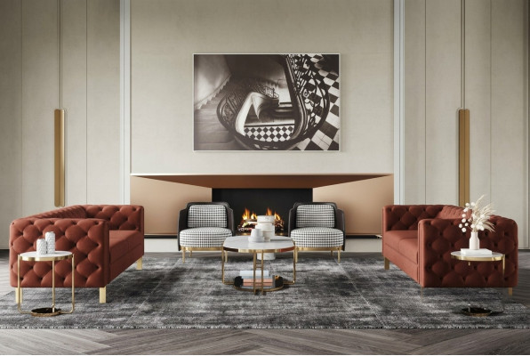 Bankstelset Zitkussen 4-delig. Woonkamerset Bankstellen Luxe