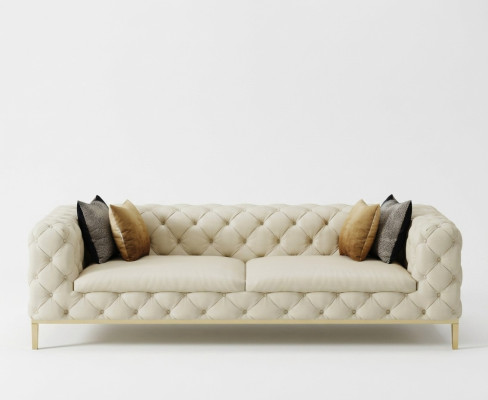 Chesterfield Bank Bank Bekleding 3-zits Bankstellen Zitcombinatie Bankstellen Wit
