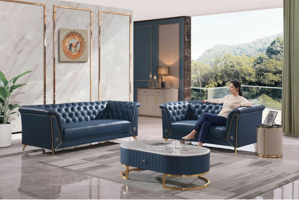 Luxe Chesterfield bankstel 3+2 zits salontafel meubels bank