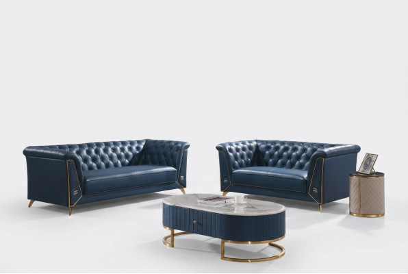 Luxe Chesterfield bankstel 3+2 zits salontafel meubels bank
