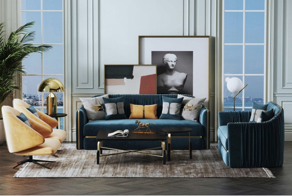 Sofa set 3+2 zits set Design Bank Kussens Decor Banken Bank Modern