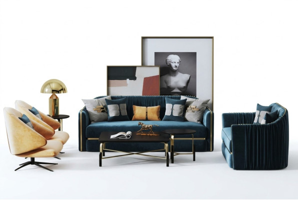 Sofa set 3+2 zits set Design Bank Kussens Decor Banken Bank Modern