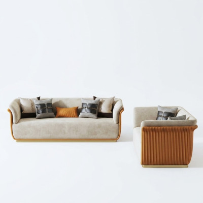 Moderne bankstel 3+2 zits bankstel leer banken 2-delig set.
