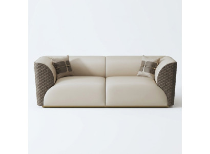 Sofa Driepersoonsbank Klassieke Nieuwe Bekleding 3-zits Decoratieve Leren Bankstellen
