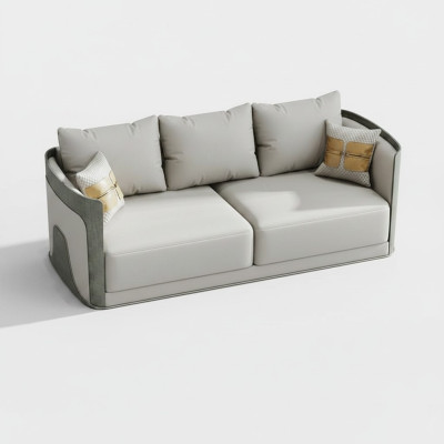 Bank Driezitter Bank Klassiek Nieuw Bekleding Deco 3-Zits Leren Bankstellen